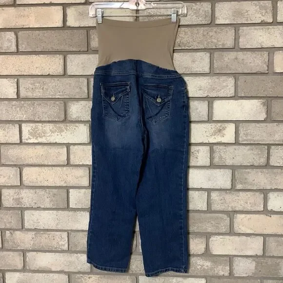 3for$20 Capri cropped maternity jeans size large - Picture 2 of 3
